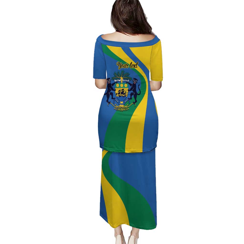 Personalized Gabon Independence Day 1960 Puletasi Gabonaise Coat of Arms - Wonder Print Shop