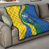 Personalized Gabon Independence Day 1960 Quilt Gabonaise Coat of Arms - Wonder Print Shop