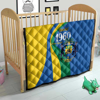 Personalized Gabon Independence Day 1960 Quilt Gabonaise Coat of Arms - Wonder Print Shop