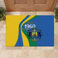 Personalized Gabon Independence Day 1960 Rubber Doormat Gabonaise Coat of Arms - Wonder Print Shop