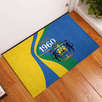 Personalized Gabon Independence Day 1960 Rubber Doormat Gabonaise Coat of Arms - Wonder Print Shop