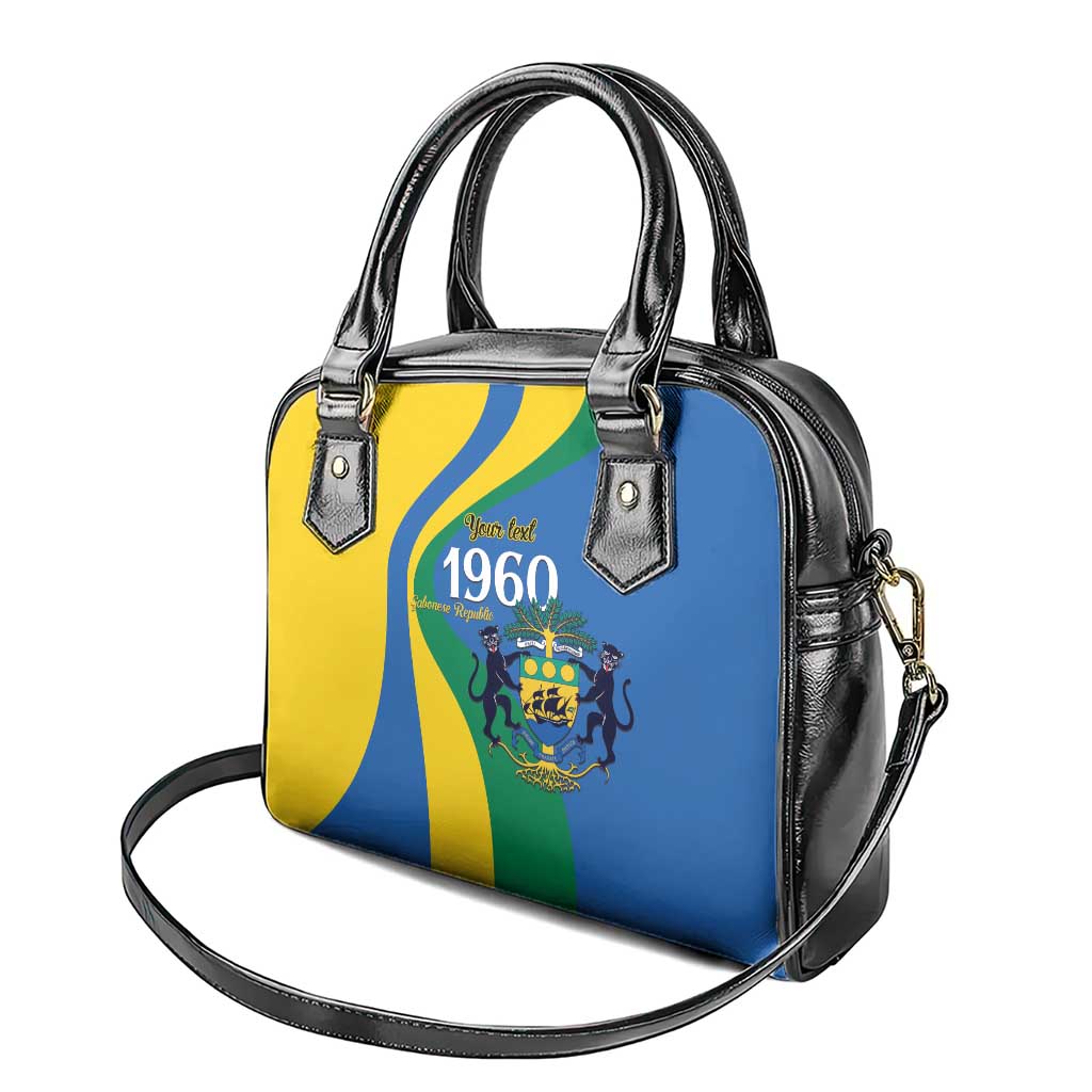 Personalized Gabon Independence Day 1960 Shoulder Handbag Gabonaise Coat of Arms - Wonder Print Shop