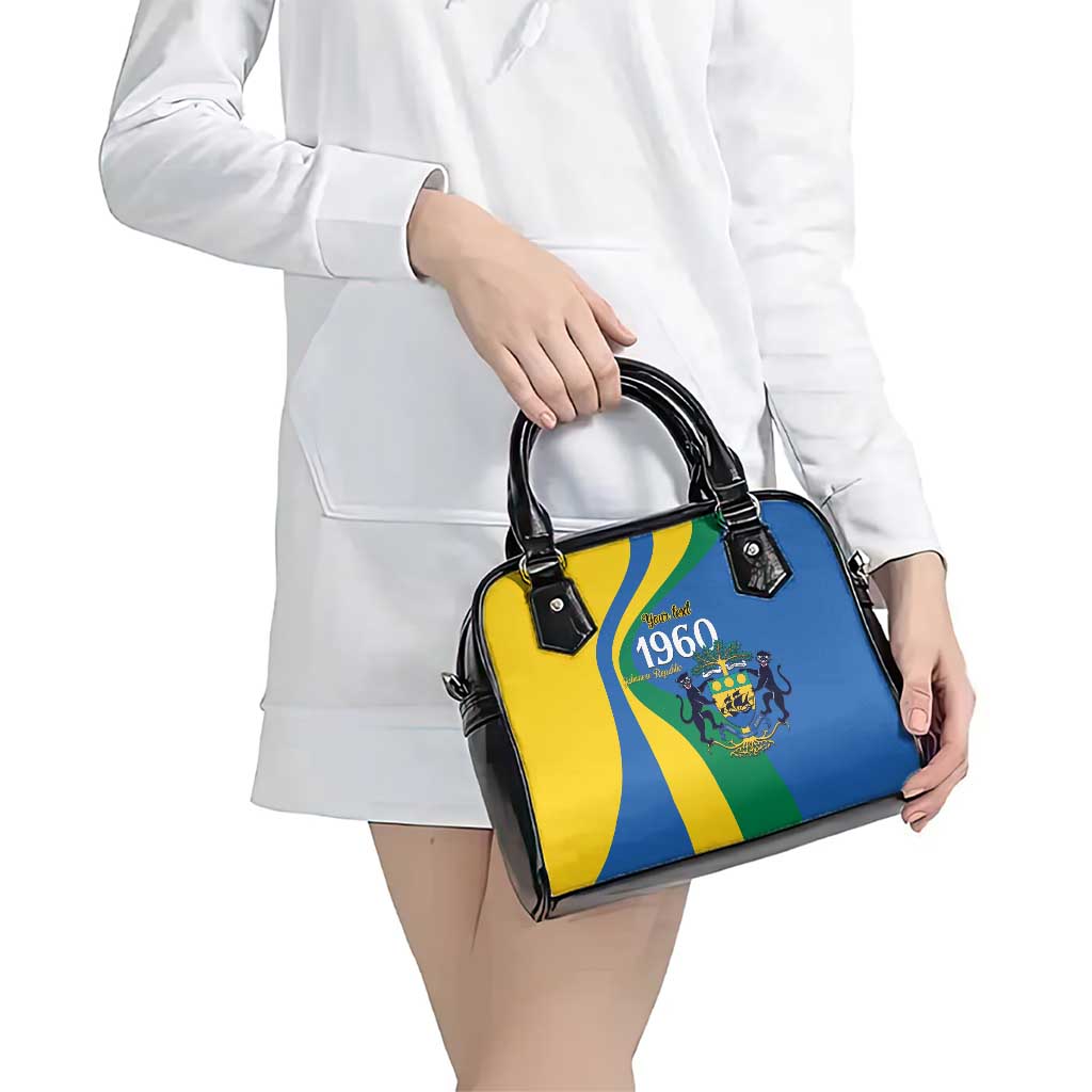 Personalized Gabon Independence Day 1960 Shoulder Handbag Gabonaise Coat of Arms - Wonder Print Shop