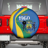 Personalized Gabon Independence Day 1960 Spare Tire Cover Gabonaise Coat of Arms - Wonder Print Shop