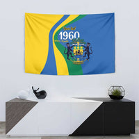 Personalized Gabon Independence Day 1960 Tapestry Gabonaise Coat of Arms - Wonder Print Shop