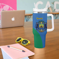 Personalized Gabon Independence Day 1960 Tumbler With Handle Gabonaise Coat of Arms - Wonder Print Shop