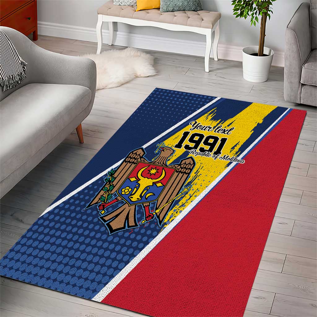 Personalized Moldova Independence Day 1991 Area Rug One People One Nation - Wonder Print Shop