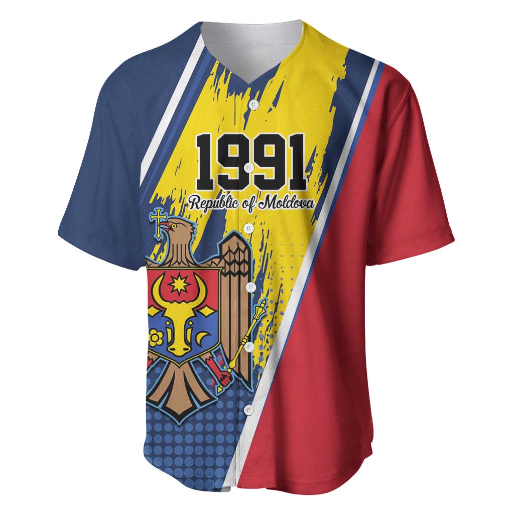 Personalized Moldova Independence Day 1991 Baseball Jersey One People One Nation - Wonder Print Shop