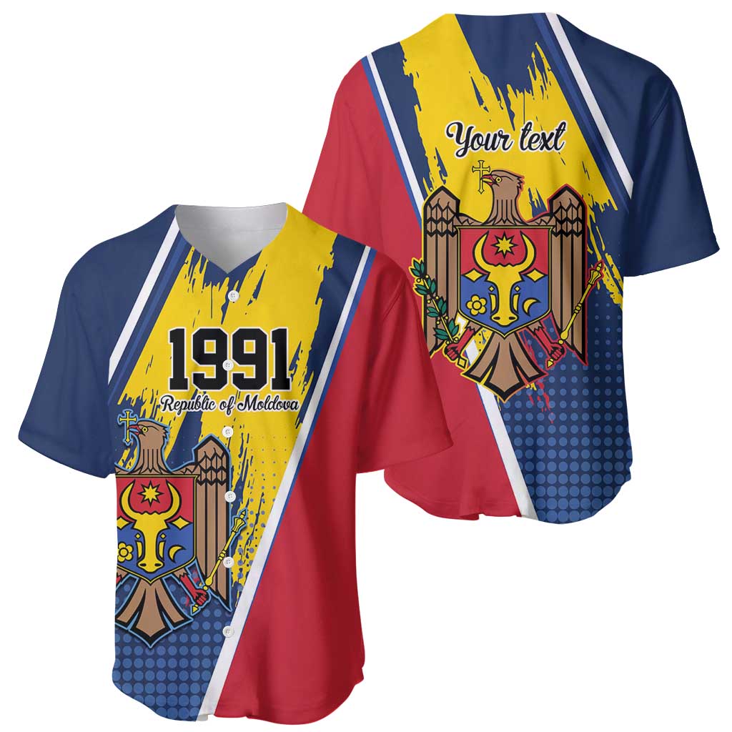 Personalized Moldova Independence Day 1991 Baseball Jersey One People One Nation - Wonder Print Shop