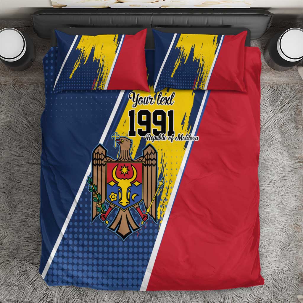 Personalized Moldova Independence Day 1991 Bedding Set One People One Nation - Wonder Print Shop