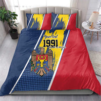 Personalized Moldova Independence Day 1991 Bedding Set One People One Nation - Wonder Print Shop
