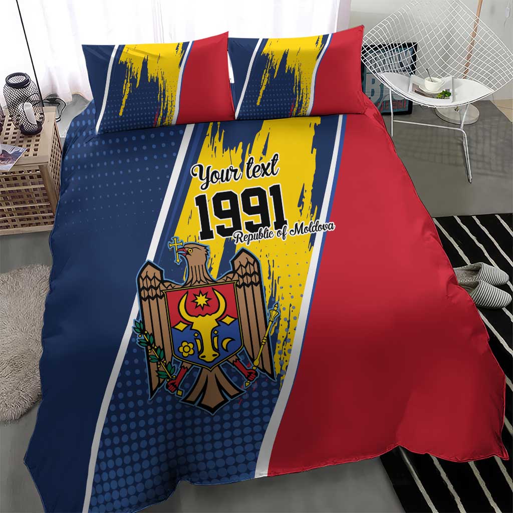 Personalized Moldova Independence Day 1991 Bedding Set One People One Nation - Wonder Print Shop