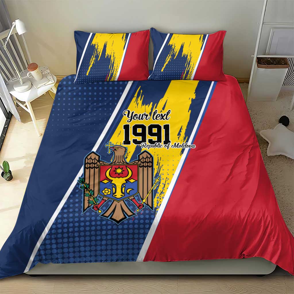 Personalized Moldova Independence Day 1991 Bedding Set One People One Nation - Wonder Print Shop