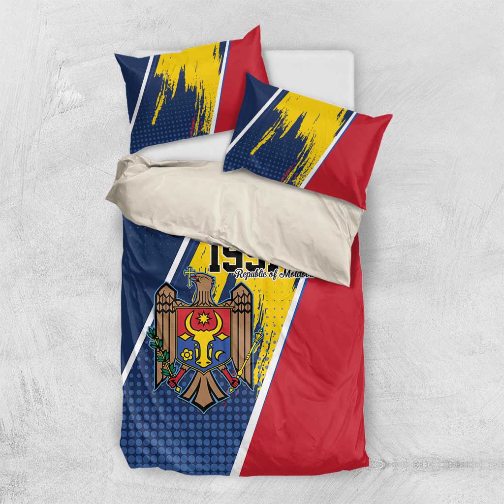 Personalized Moldova Independence Day 1991 Bedding Set One People One Nation - Wonder Print Shop