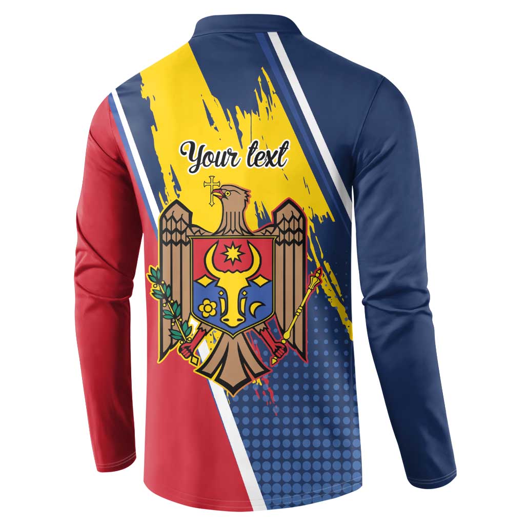 Personalized Moldova Independence Day 1991 Button Sweatshirt One People One Nation - Wonder Print Shop