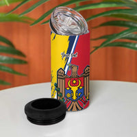 Personalized Moldova Independence Day 1991 4 in 1 Can Cooler Tumbler One People One Nation - Wonder Print Shop