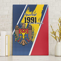 Personalized Moldova Independence Day 1991 Canvas Wall Art One People One Nation - Wonder Print Shop