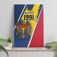 Personalized Moldova Independence Day 1991 Canvas Wall Art One People One Nation - Wonder Print Shop