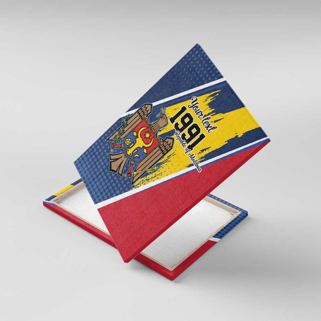 Personalized Moldova Independence Day 1991 Canvas Wall Art One People One Nation - Wonder Print Shop