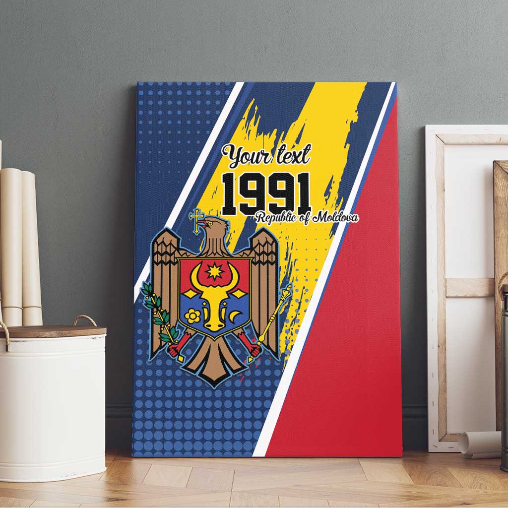 Personalized Moldova Independence Day 1991 Canvas Wall Art One People One Nation - Wonder Print Shop