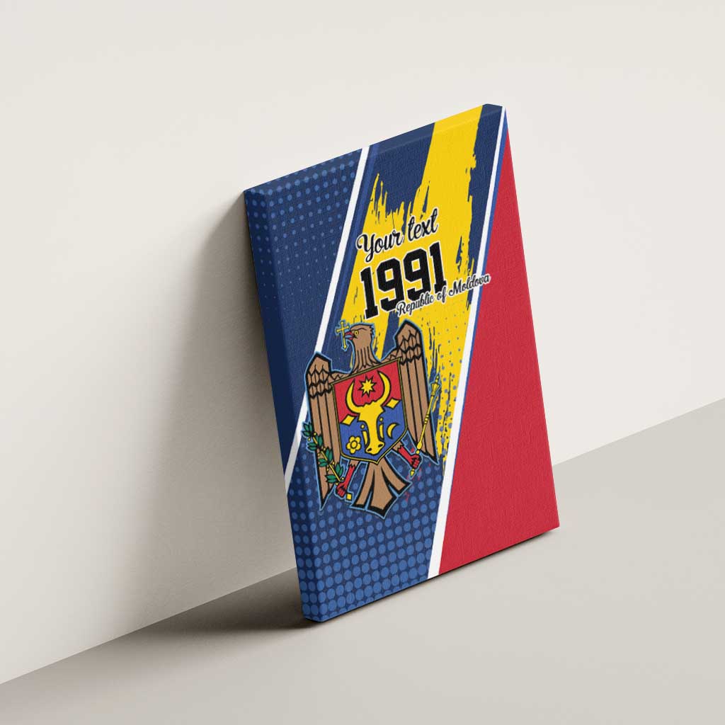 Personalized Moldova Independence Day 1991 Canvas Wall Art One People One Nation - Wonder Print Shop