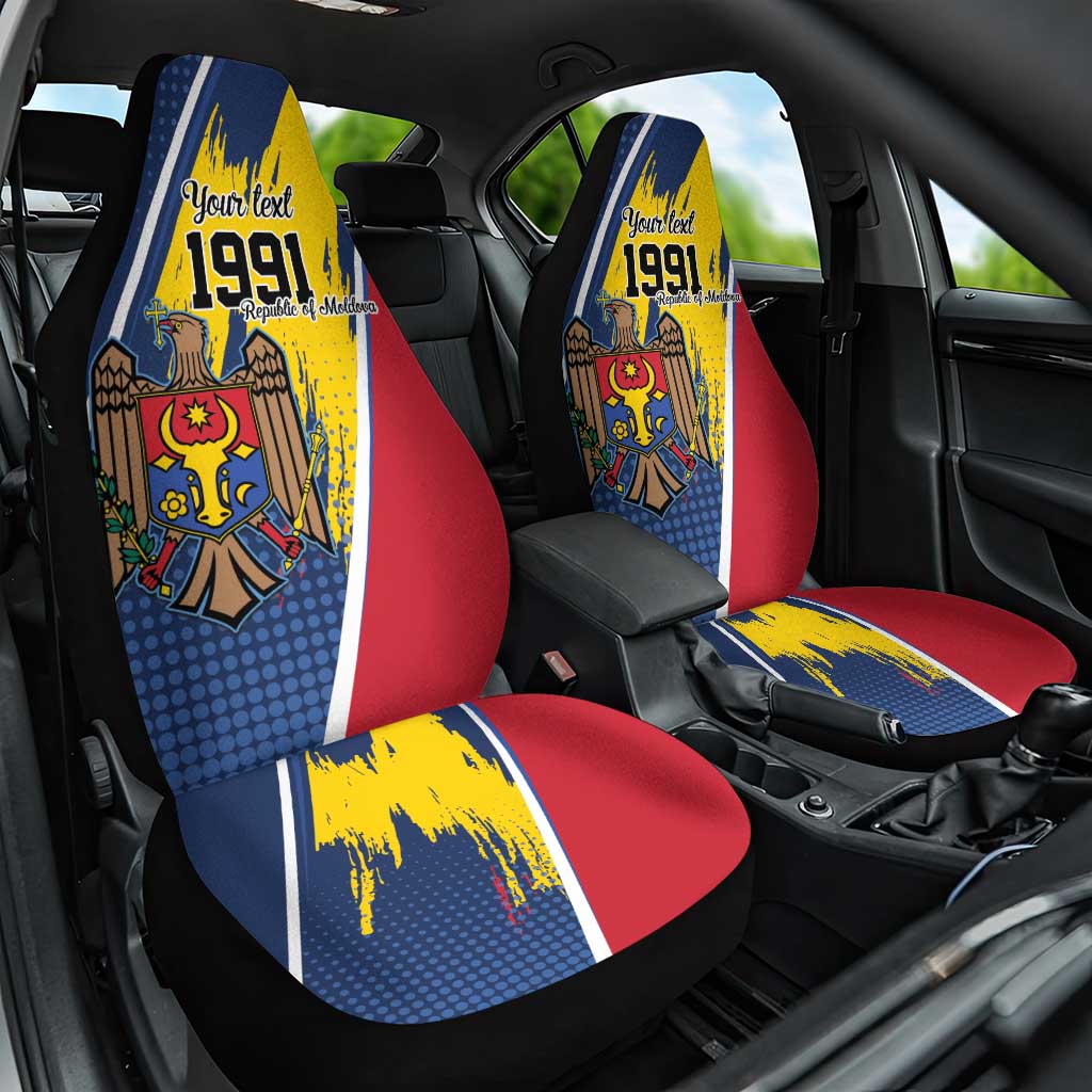 Personalized Moldova Independence Day 1991 Car Seat Cover One People One Nation - Wonder Print Shop