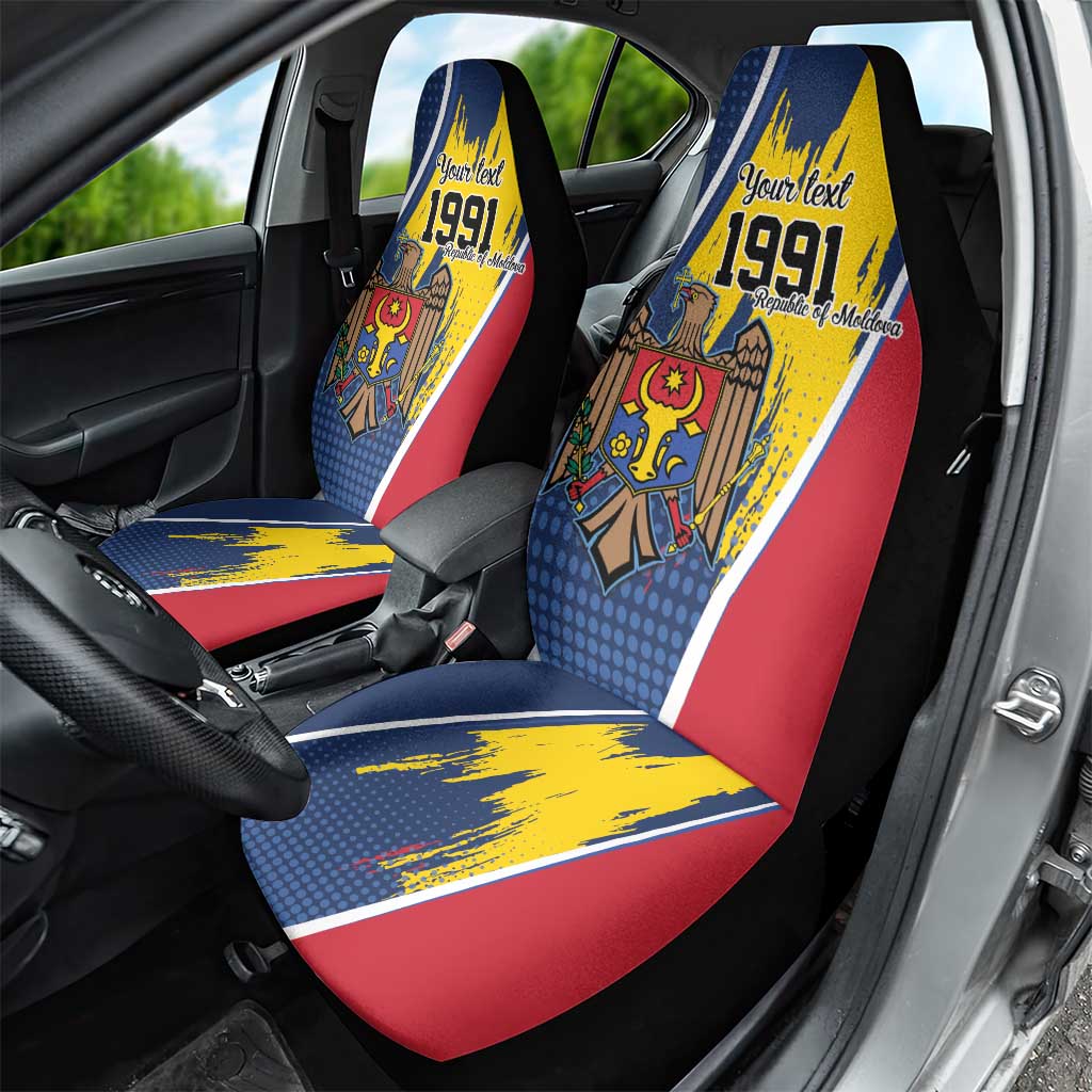 Personalized Moldova Independence Day 1991 Car Seat Cover One People One Nation - Wonder Print Shop