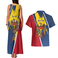 Personalized Moldova Independence Day 1991 Couples Matching Tank Maxi Dress and Hawaiian Shirt One People One Nation - Wonder Print Shop