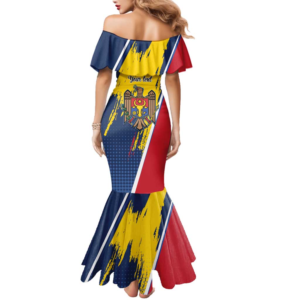 Personalized Moldova Independence Day 1991 Family Matching Mermaid Dress and Hawaiian Shirt One People One Nation - Wonder Print Shop