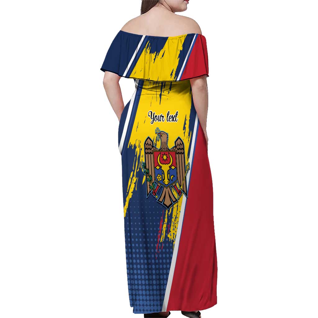 Personalized Moldova Independence Day 1991 Family Matching Off Shoulder Maxi Dress and Hawaiian Shirt One People One Nation - Wonder Print Shop
