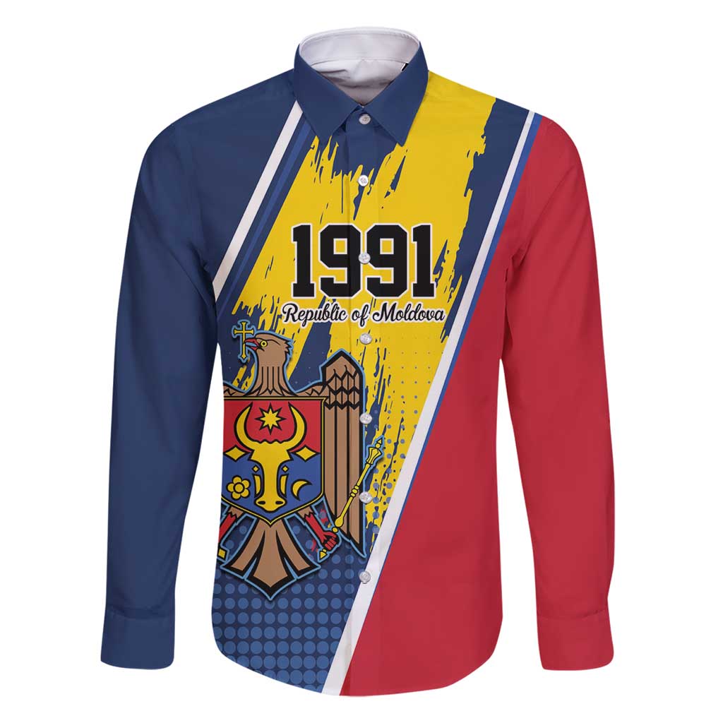 Personalized Moldova Independence Day 1991 Family Matching Off Shoulder Short Dress and Hawaiian Shirt One People One Nation - Wonder Print Shop