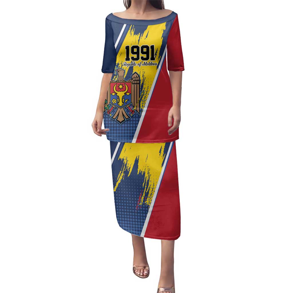 Personalized Moldova Independence Day 1991 Family Matching Puletasi and Hawaiian Shirt One People One Nation - Wonder Print Shop