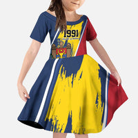 Personalized Moldova Independence Day 1991 Family Matching Tank Maxi Dress and Hawaiian Shirt One People One Nation - Wonder Print Shop