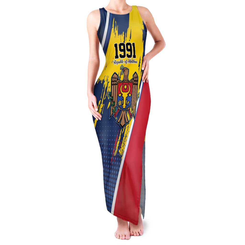 Personalized Moldova Independence Day 1991 Family Matching Tank Maxi Dress and Hawaiian Shirt One People One Nation - Wonder Print Shop