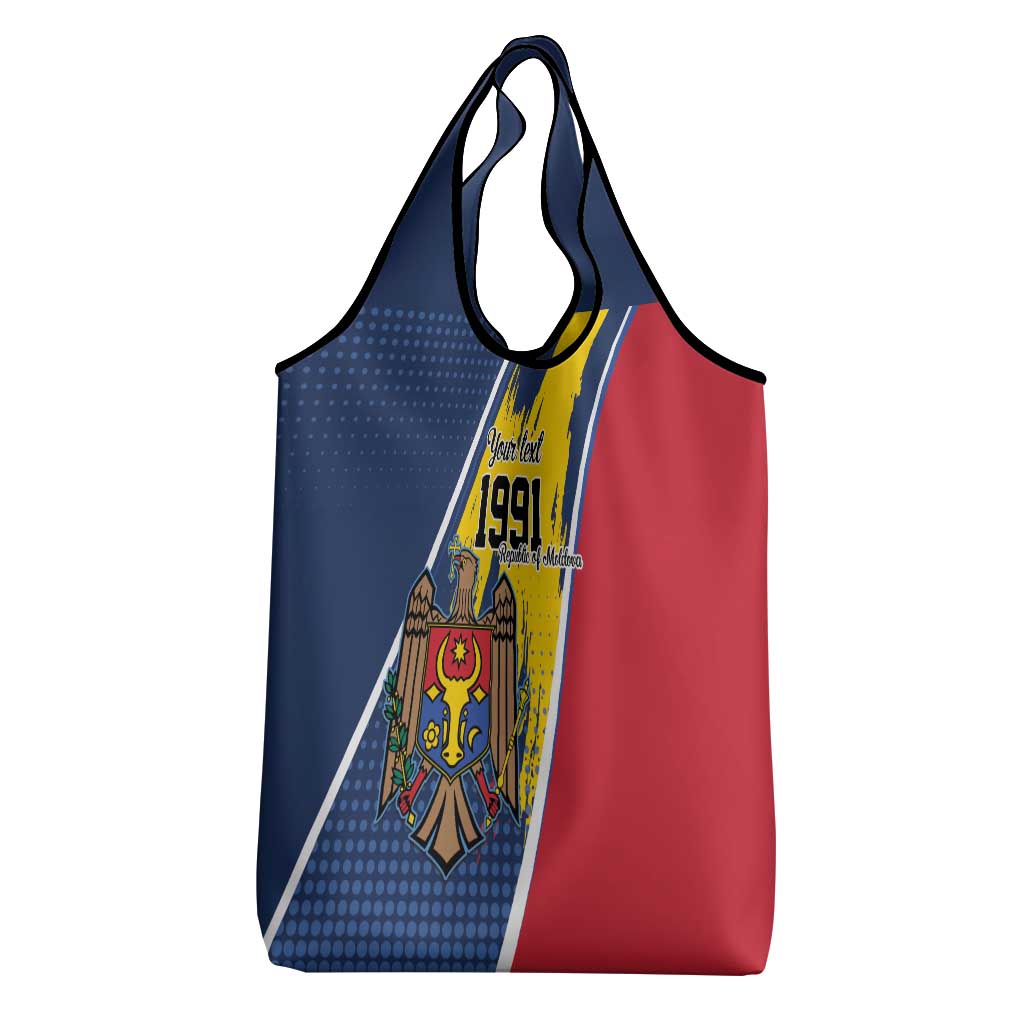 Personalized Moldova Independence Day 1991 Grocery Bag One People One Nation - Wonder Print Shop