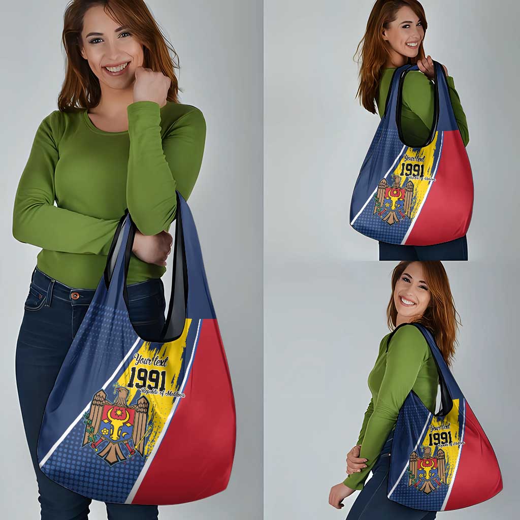 Personalized Moldova Independence Day 1991 Grocery Bag One People One Nation - Wonder Print Shop