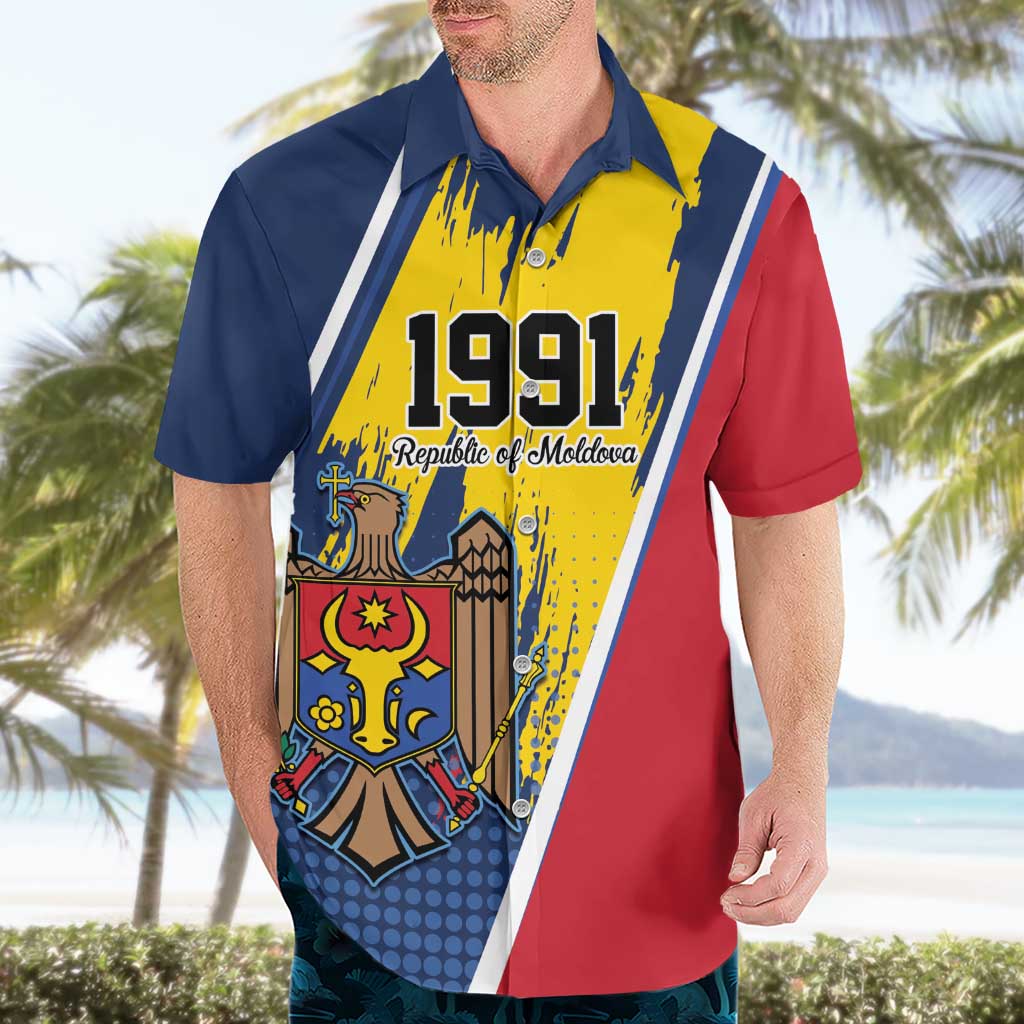 Personalized Moldova Independence Day 1991 Hawaiian Shirt One People One Nation - Wonder Print Shop
