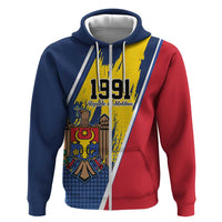 Personalized Moldova Independence Day 1991 Hoodie One People One Nation - Wonder Print Shop