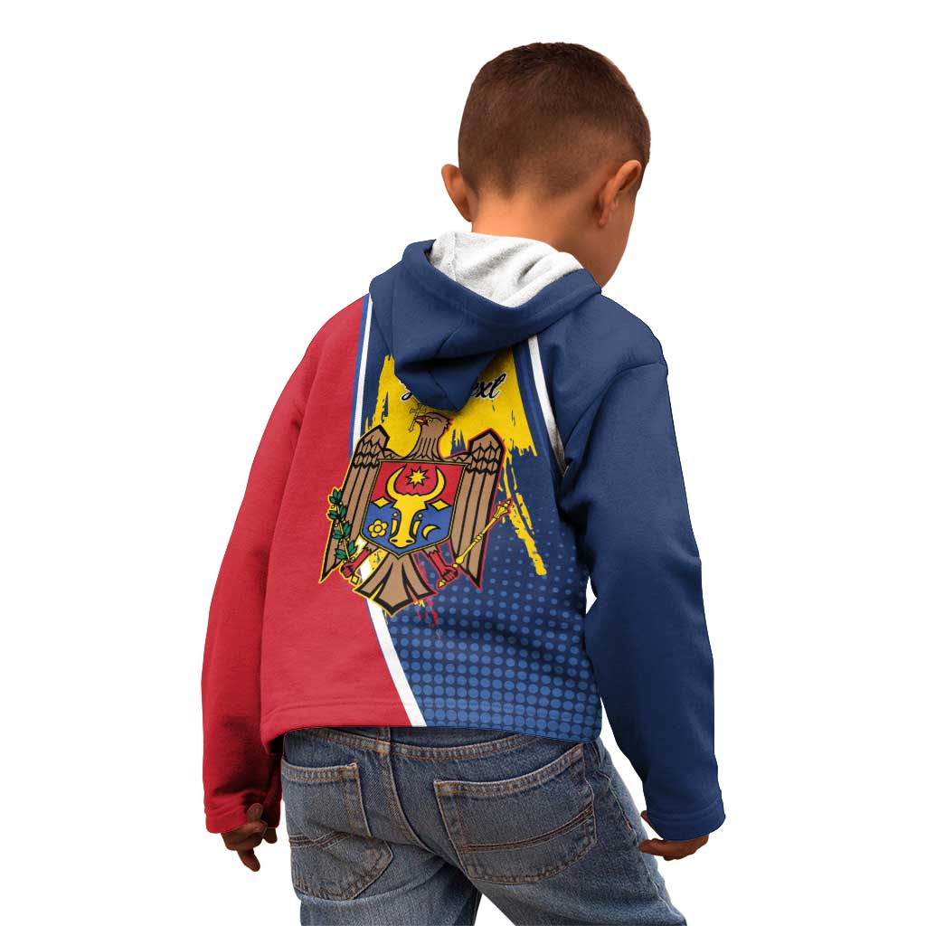 Personalized Moldova Independence Day 1991 Kid Hoodie One People One Nation - Wonder Print Shop
