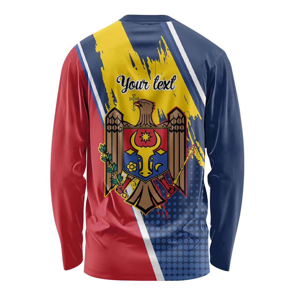 Personalized Moldova Independence Day 1991 Long Sleeve Shirt One People One Nation - Wonder Print Shop