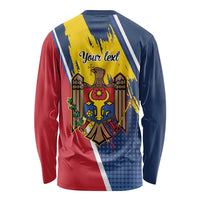 Personalized Moldova Independence Day 1991 Long Sleeve Shirt One People One Nation - Wonder Print Shop