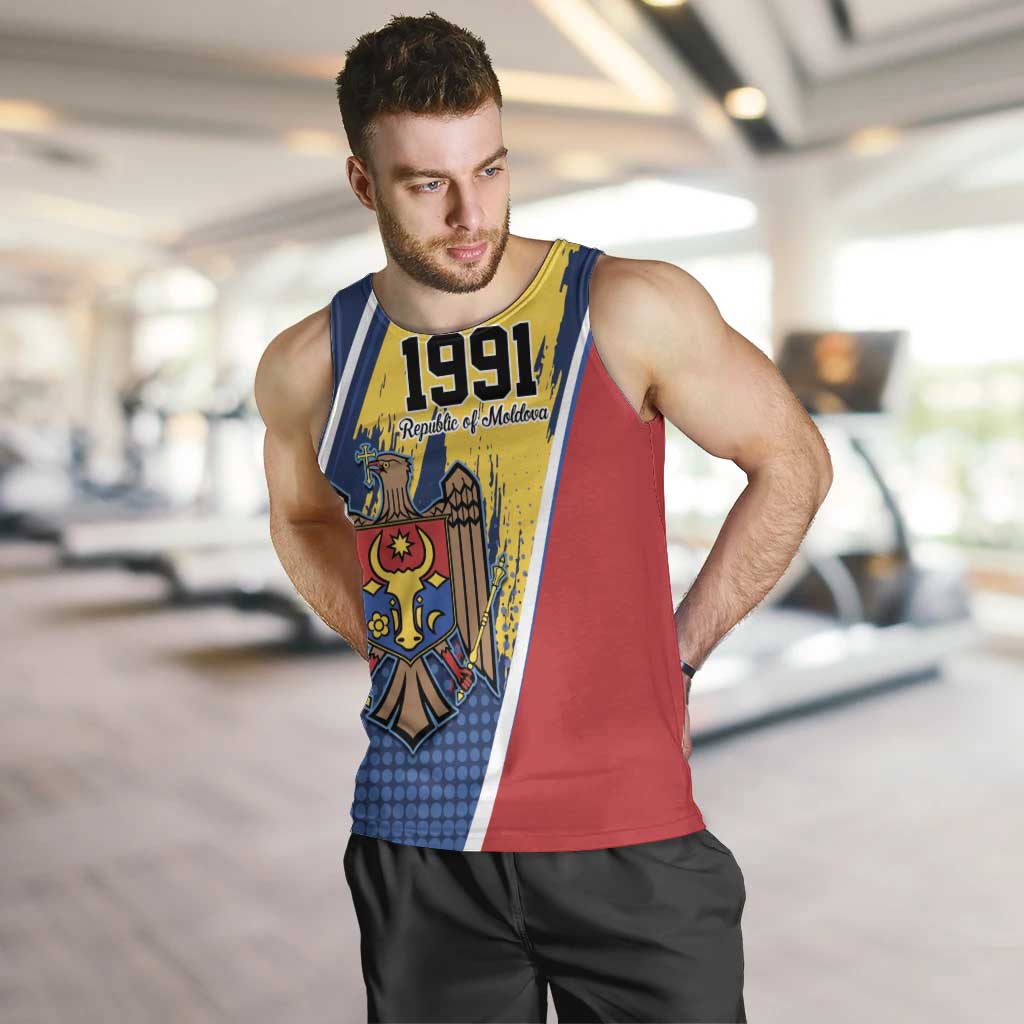 Personalized Moldova Independence Day 1991 Men Tank Top One People One Nation - Wonder Print Shop