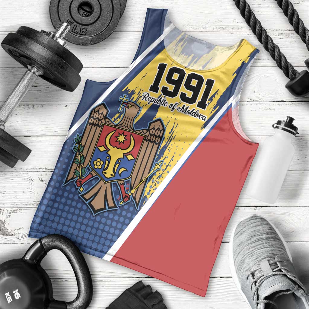 Personalized Moldova Independence Day 1991 Men Tank Top One People One Nation - Wonder Print Shop