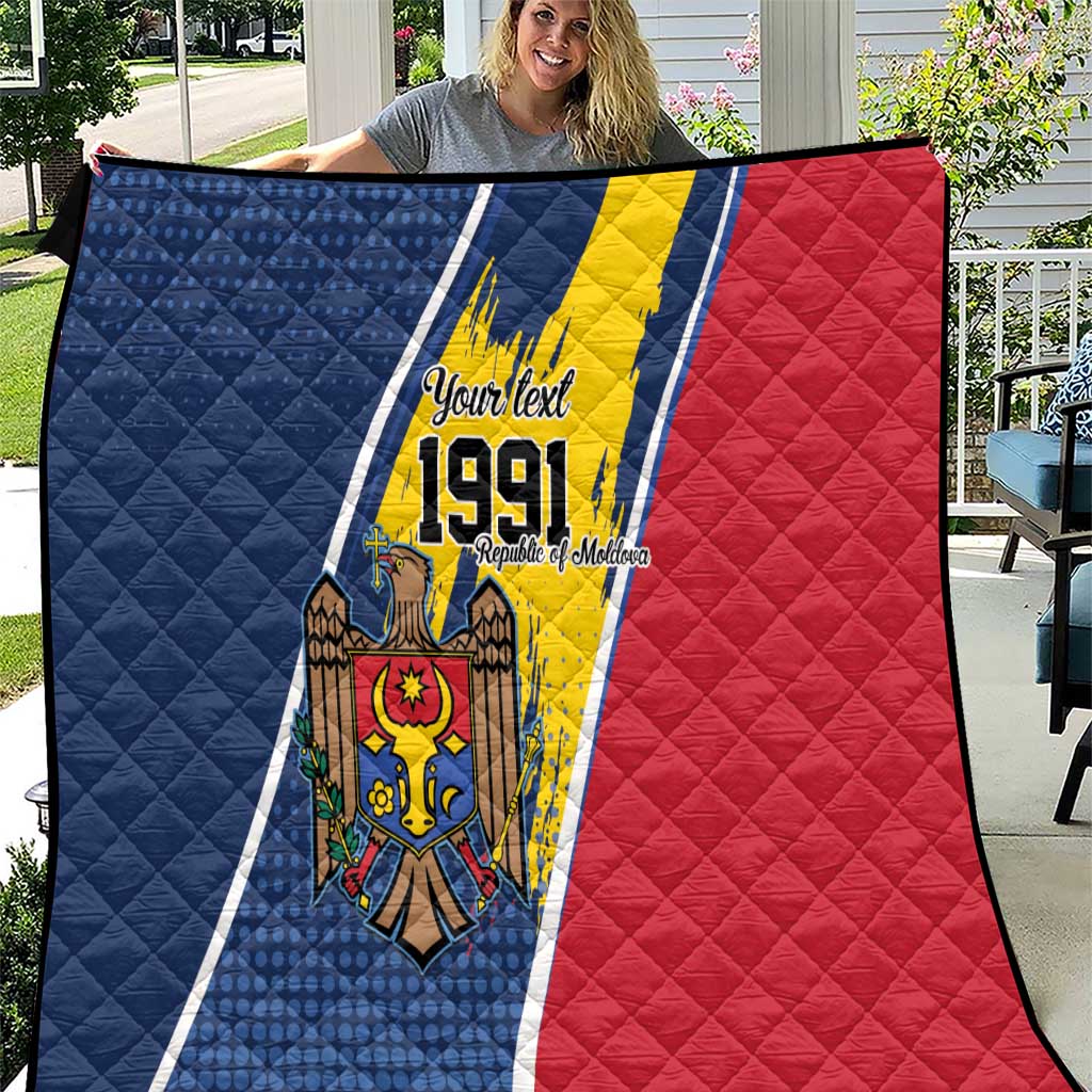 Personalized Moldova Independence Day 1991 Quilt One People One Nation - Wonder Print Shop