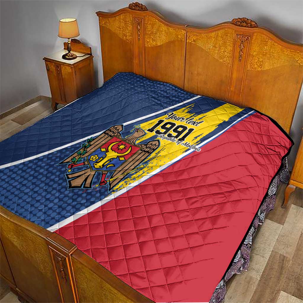 Personalized Moldova Independence Day 1991 Quilt One People One Nation - Wonder Print Shop