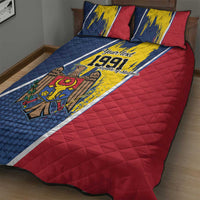 Personalized Moldova Independence Day 1991 Quilt Bed Set One People One Nation - Wonder Print Shop