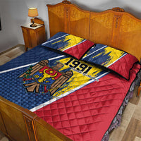 Personalized Moldova Independence Day 1991 Quilt Bed Set One People One Nation - Wonder Print Shop
