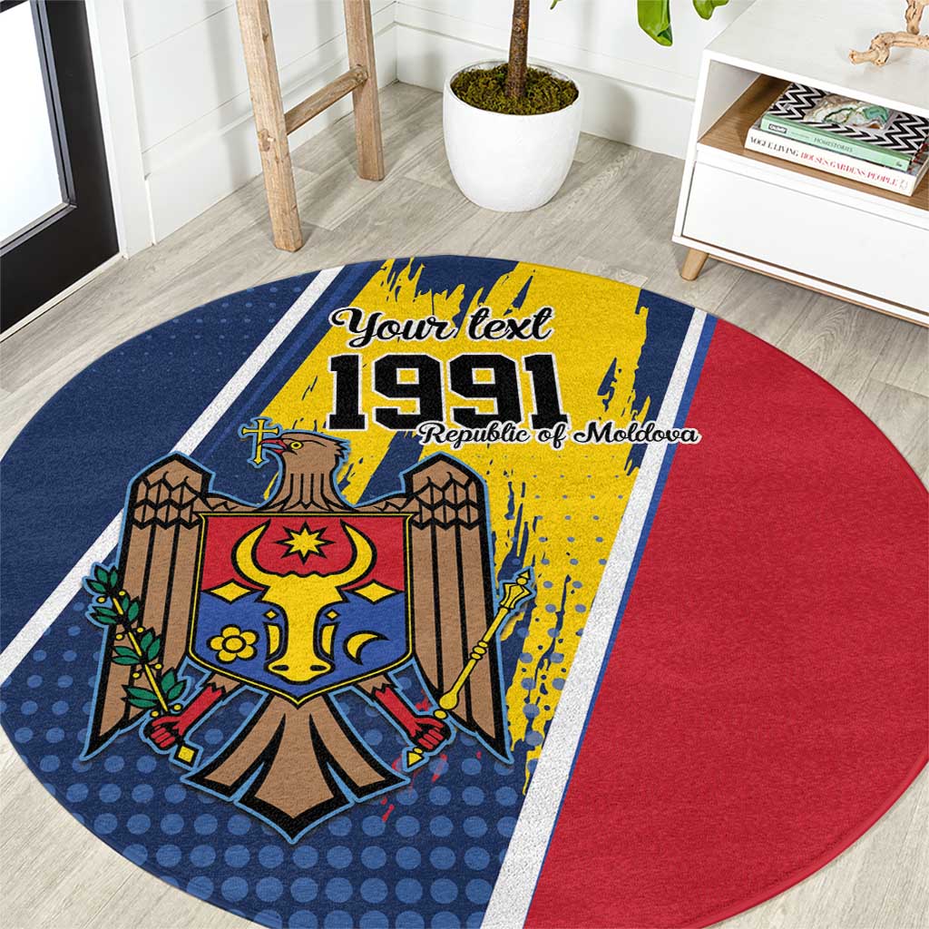 Personalized Moldova Independence Day 1991 Round Carpet One People One Nation - Wonder Print Shop