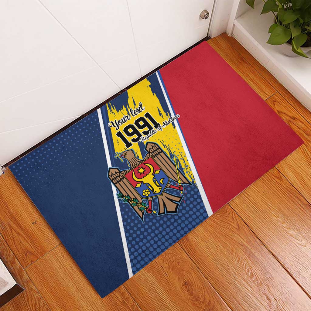 Personalized Moldova Independence Day 1991 Rubber Doormat One People One Nation - Wonder Print Shop