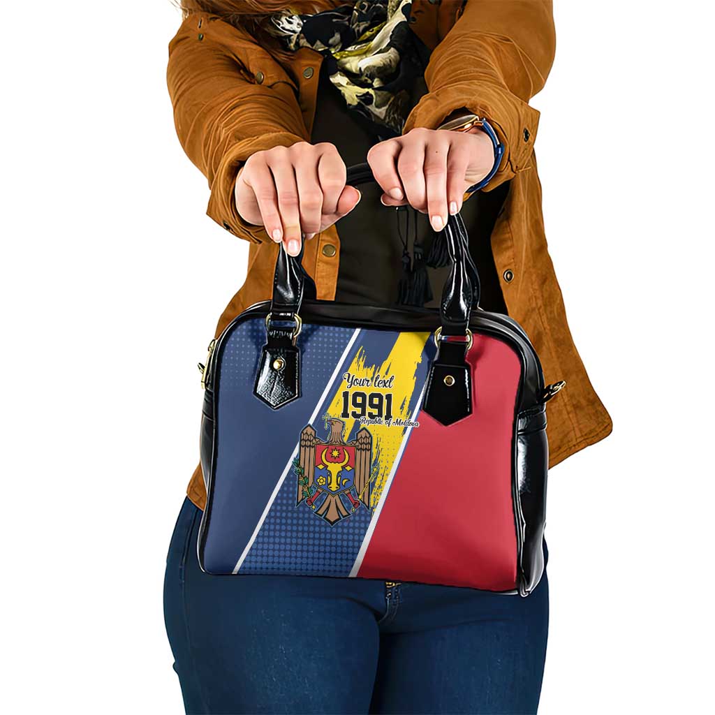 Personalized Moldova Independence Day 1991 Shoulder Handbag One People One Nation - Wonder Print Shop